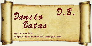 Danilo Batas vizit kartica